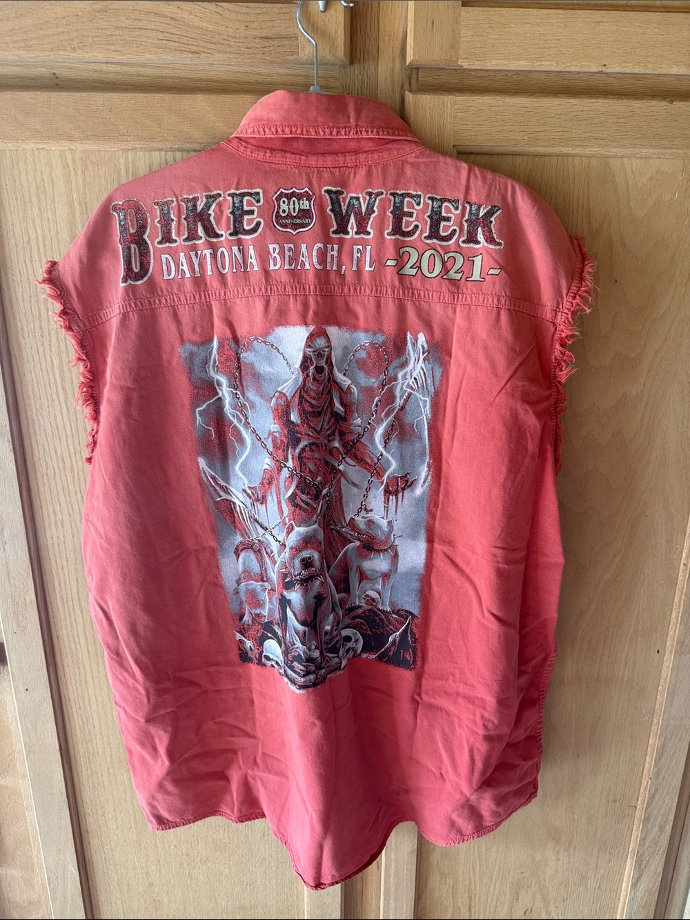 Bike Week Daytona Beach 2021 Coral Sleeveless Graphic Shirt